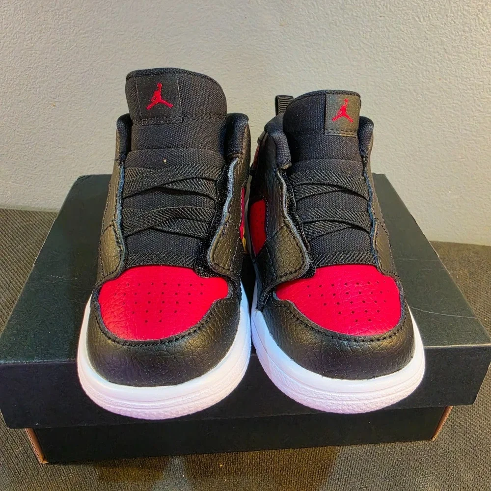 New Jordan Access (TD) Mid Top Toddler Sneaker Black/Red/White US 9C AV7944 006